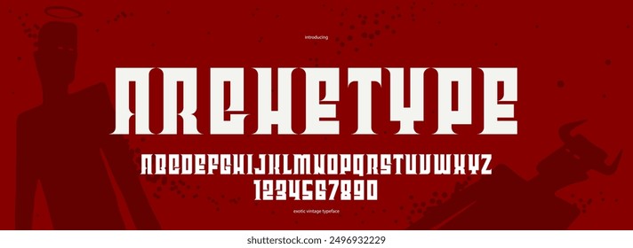 Elegant but bold and strong font for logo creation, vector luxury elegant vintage serif typeface for emblems and slogans, classic style serif old typography alphabet.