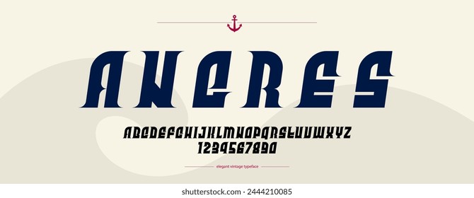 Elegant but bold and strong vector font for logo creation, italic luxury elegant vintage serif typeface for emblems and slogans, classic style serif old typography alphabet.