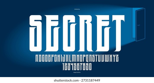 Fuente de Vector elegante pero audaz y fuerte para la creación de logotipos, tipografía serif vintage elegante de lujo para emblemas y lemas, estilo clásico serif antiguo alfabeto tipográfico.