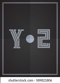 Elegant, bold and stylish vectorgraphic alphabet / Y, Z