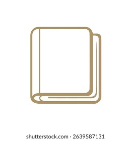 Elegant book icon design simple line art graphic
