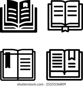 Elegant Book Icon Vector Design for Education and Publishing