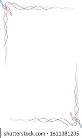 Elegant border art with treble clef music symbols and intertwining trailing lines