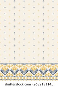 Elegant Border damask seamless Pattern Vector for Ceremony, Government Design, Formal Event, Background, Wallpaper, Fabric, Invitation, and Luxury Packaging Uses