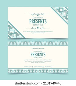 Elegant border pattern business card design