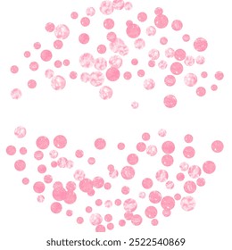 Elegant Border. Pink Glittery Element. Handdrawn Cover. Feminine Painting. Rose Holiday Wallpaper. Scandinavian Particle. Golden Dream Invite. Pink Elegant Border