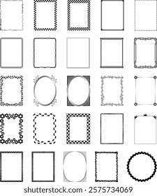 Elegant Borders Vector Art Collection: Decorative Frames and Patterns