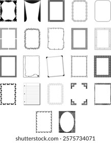 Elegant Borders Vector Art Collection: Decorative Frames and Patterns