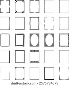 Elegant Borders Vector Art Collection: Decorative Frames and Patterns