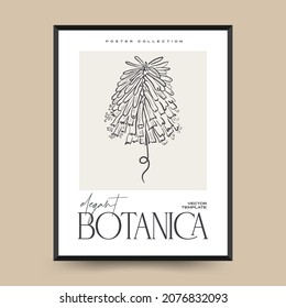 Elegant Botanical abstract wall arts. Floral vector poster collection.