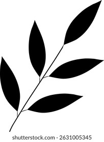 Elegant botanical leaf illustration. Perfect for nature, eco design, packaging, organic branding, and decorative backgrounds.