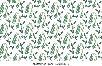 Eleganter botanischer Blattmuster-Hintergrund, mit modernem Blumendesign.