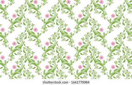 Elegante hoja botánica, con un sencillo diseño de fondo floral.