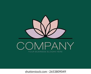 Elegant Botanical Logo Template for Yoga, Spa, and Beauty Studios