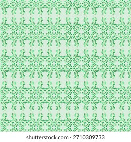 Elegant botanical pattern with intertwining green leaves and light background