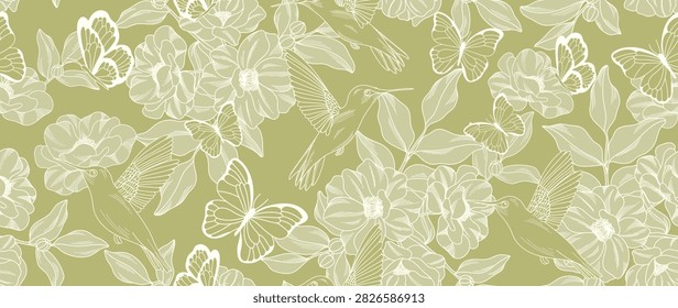 Elegante Vector botánico sin