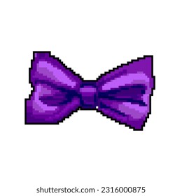 elegant bow tie game pixel art retro vector. bit elegant bow tie. old vintage illustration