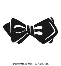 Elegant bow tie icon. Simple illustration of elegant bow tie vector icon for web design isolated on white background