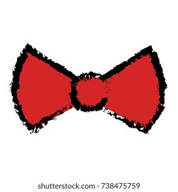 elegant bowtie accesory icon