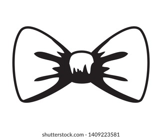 elegant bowtie accessory icon vector illustration