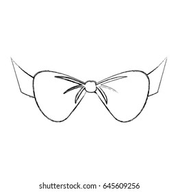 elegant bowtie isolated icon