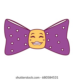 elegant bowtie kawaii character