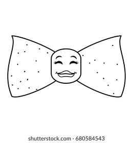 elegant bowtie kawaii character