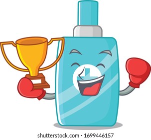An elegant boxing winner of ointment cream mascot design style