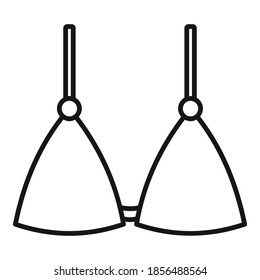 Elegant bra icon. Outline elegant bra vector icon for web design isolated on white background