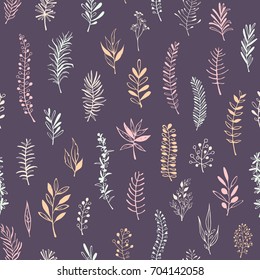 elegant branches and twigs seamless pattern, repeatable texture print