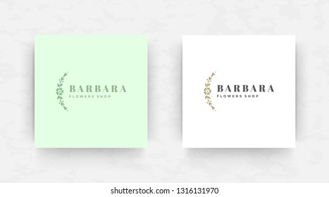 Elegant brand logo design template. Modern minimalism style. Vector illustration.