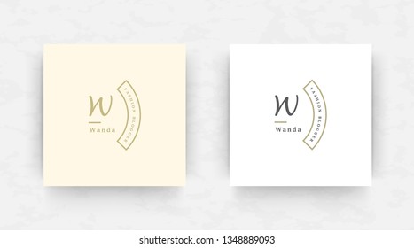 Elegant brand logo design template. Modern minimalism style. Vector illustration.