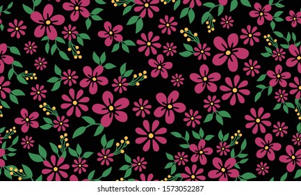 Elegant bright red flower, abstract floral pattern background.