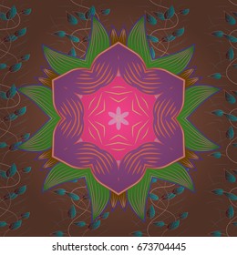 Elegant, bright and seamless flower pattern design. It can be used on mug prints, baby apparels, wallpaper, wrapping boxes etc. Vector. 