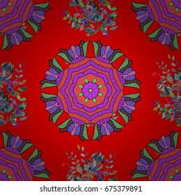 Elegant, bright and seamless flower pattern design. It can be used on mug prints, baby apparels, wallpaper, wrapping boxes etc. Vector.