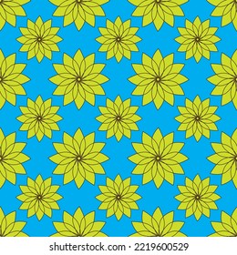 elegant bright sunny flower seamless pattern 