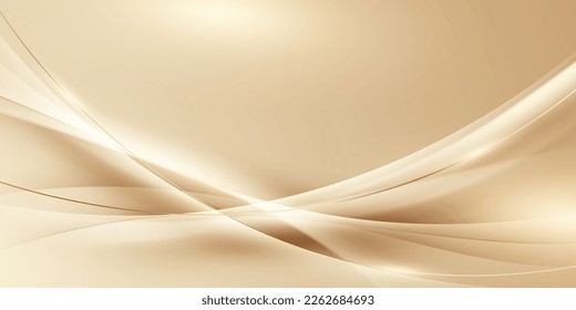 Elegant brown background with luxury golden elements Modern 3D Abstract Vector Illustration Design