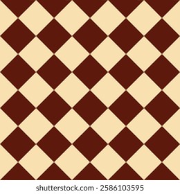 Elegant brown and beige checkerboard pattern, perfect for fabric, fashion, home decor, wallpaper, stationery, kitchen accessories, gift wrap, and digital prints. A timeless and versatile design.