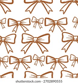 Elegante marrón arcos sin patrón para diseños festivos y uso de decoraciones