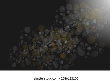 Elegant brown Christmas card with sparkling lights, shining light. Abstract editable background with highlights.
