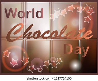 Elegant brown color background with beautiful text design of happy chocolate day.