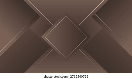 Fundo abstrato geométrico marrom elegante apresentando formas em camadas gradientes suaves e profundidade ideal para apresentações de marca de luxo capas de cartazes e moderno uso de layouts digitais