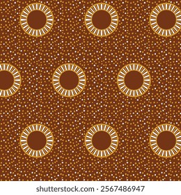 Elegant Brown and Gold Geometric Pattern Design