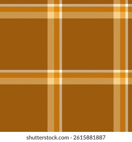 Elegant brown and gold plaid pattern. Perfect for textile design, autumnal themes, or as a stylish background.  This seamless texture evokes feelings of warmth and sophistication.