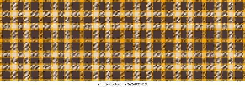 Elegant brown and gold plaid pattern, perfect for autumnal designs, textile projects, or website backgrounds.  The subtle color variation adds visual interest and depth.