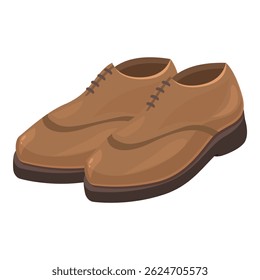 Sapatos de couro marrom elegante com cadarços, perfeito para um empresário