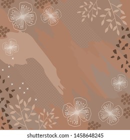 Elegant brown scarf pattern design