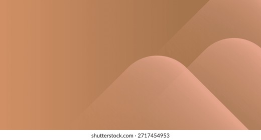 Elegant brown shade background with line golden elements. Realistic luxury paper cut style 3d modern concept. vector illustration for design.