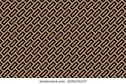 Elegant Brown Tile Pattern – Geometric Seamless Vector Wallpaper