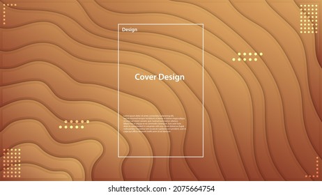Elegant brown wavy abstract background with organic fluid patterns, perfect for vintage designs, natural branding, and warm-toned projects (editable EPS 10 vector)